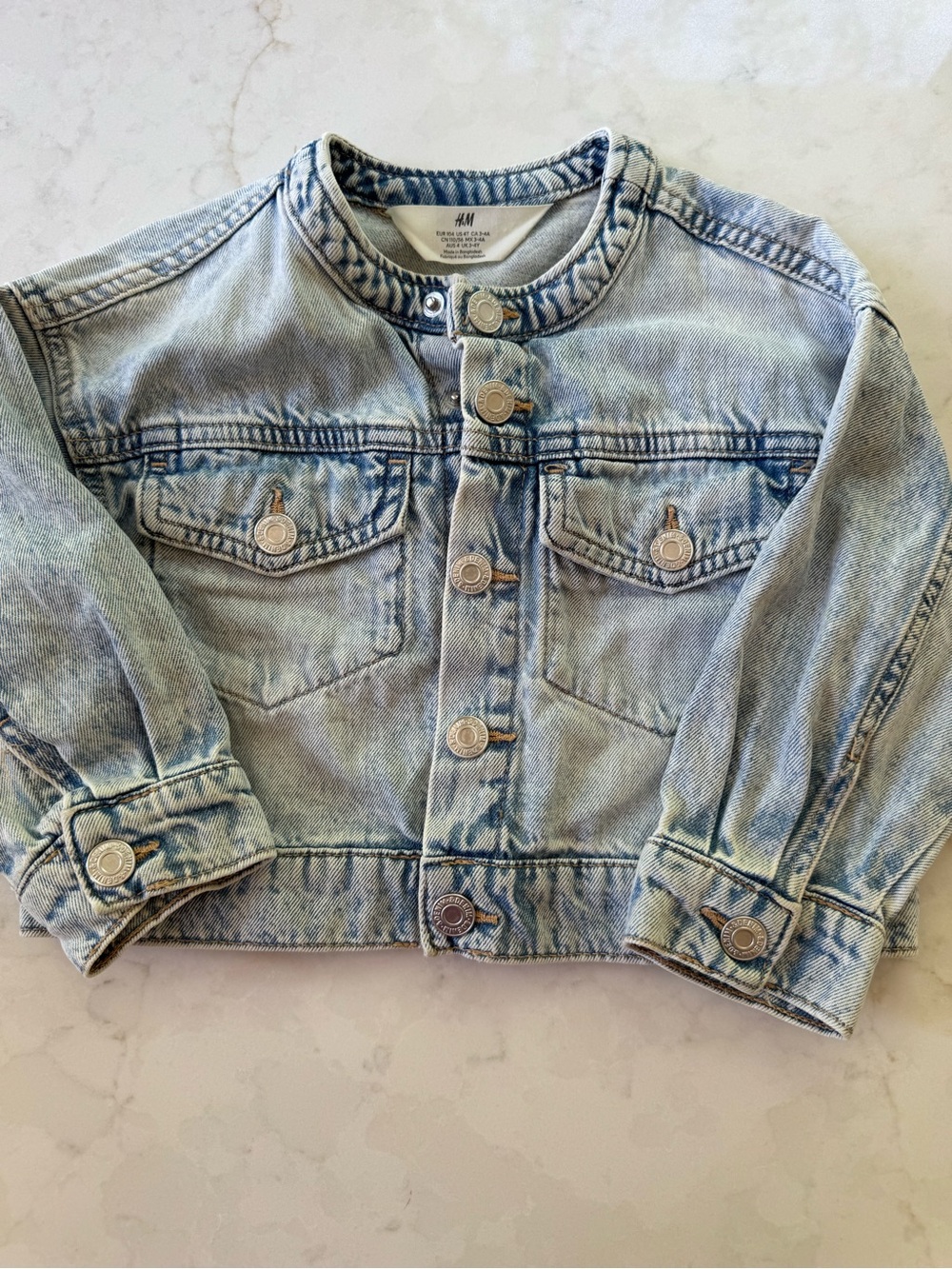 H&M Washed Light Blue Denim Jacket for Kids